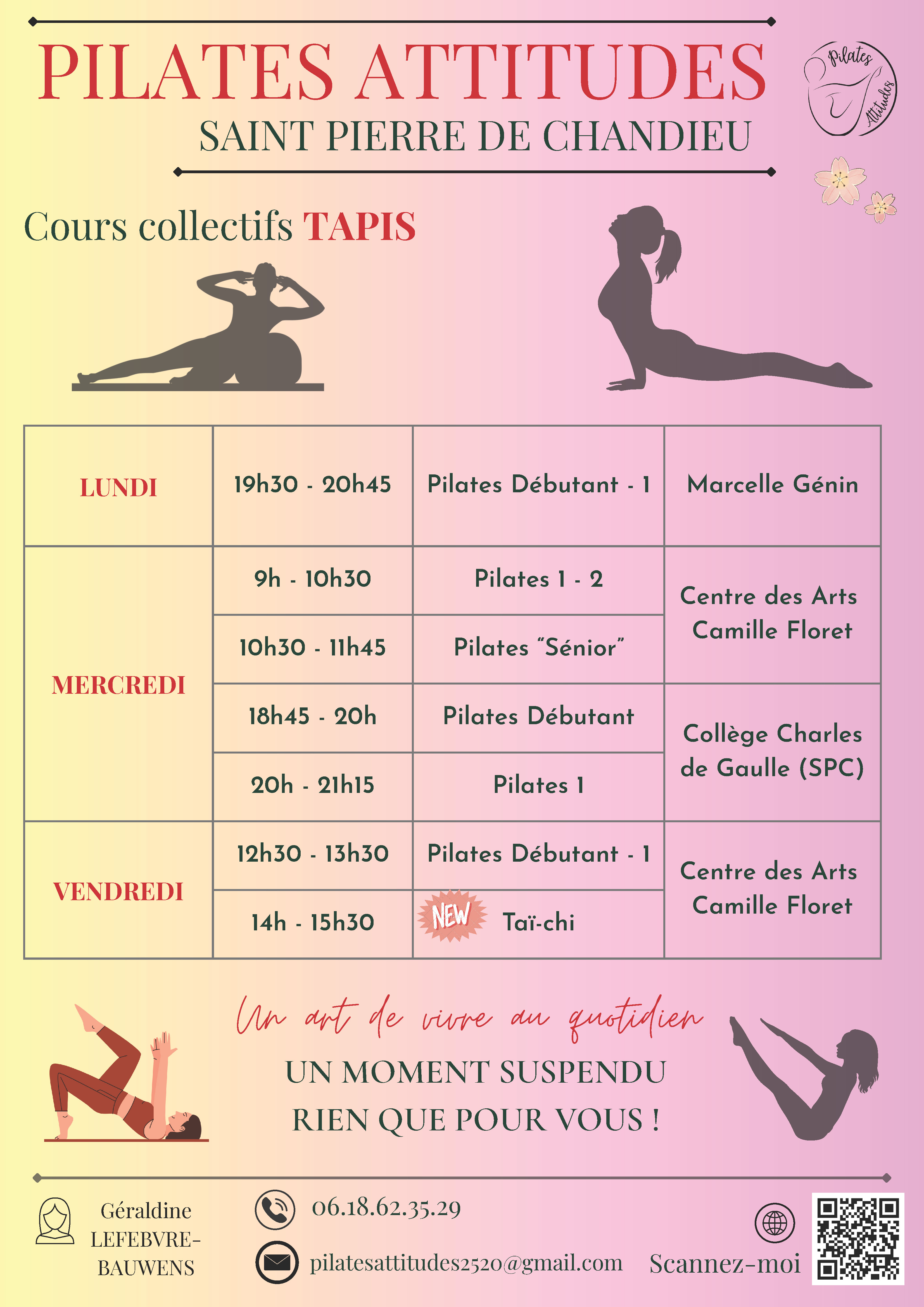 Reprise des cours Pilates Attitudes